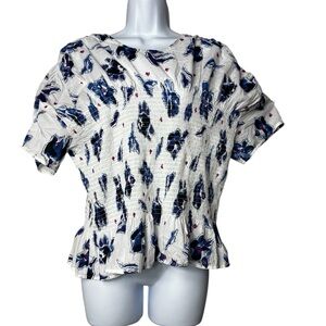 Baum und Pferdgarten Mynowa Floral Peplum Organic Cotton Top Size 42 10 US